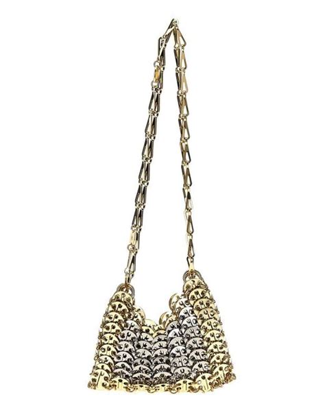 Rabanne Iconic Nano Shoulder Bag In Metallic Lyst