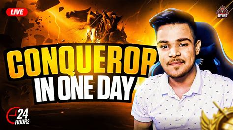 CONQUEROR RANKPUSH IN ONE DAY BGMI LIVE WITH HYDRA AYUSH YouTube