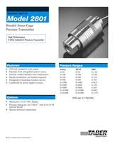 Transductor de presión relativa 2801 Taber Industries de membrana