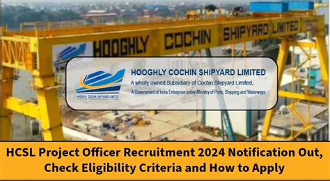 Hcsl Project Officer Recruitment Notification Out