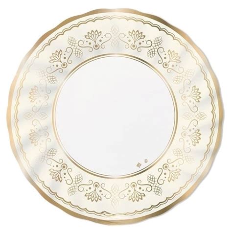 Platos Royal Ivory Gold cartón 25cm 6 unidades por sólo 4 35