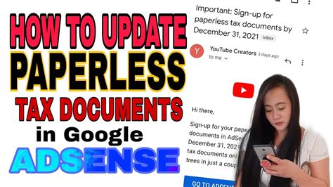 Paano Mag Update Ng Paperless Tax Documents Sa Google Adsense How To