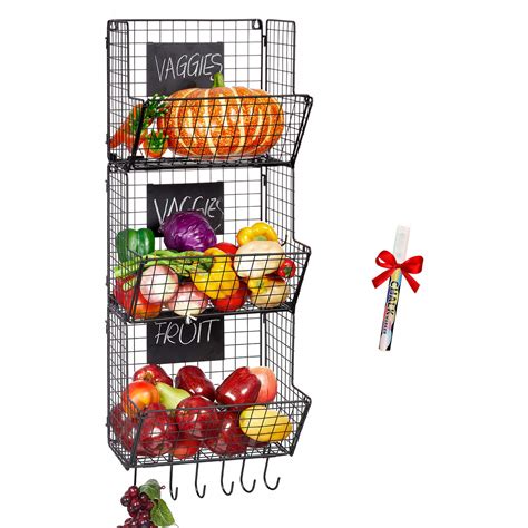 Buy Befano Hanging Fruit Basket Tier Metal Kitchen Baskets Rack Wire