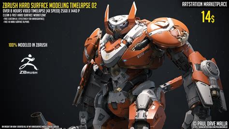 Artstation Zbrush Hard Surface Modeling Timelapse 02 Tutorials