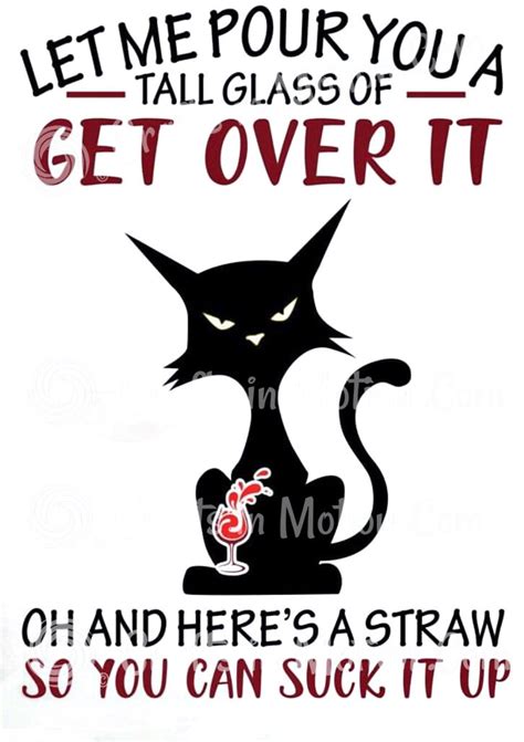 Let Me Pour You A Tall Glass Of Get Over It Svg Design Grumpy Cat Cat Lovers Etsy