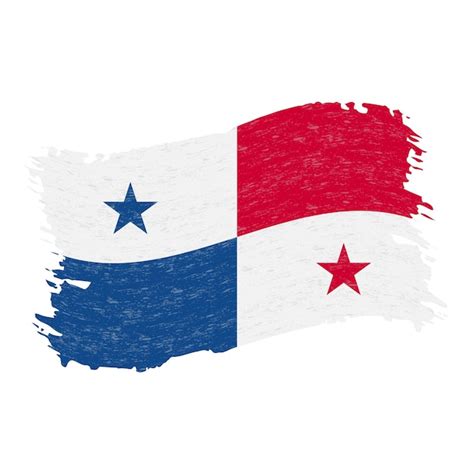 Premium Vector Flag Of Panama Grunge Abstract Brush Stroke Isolated