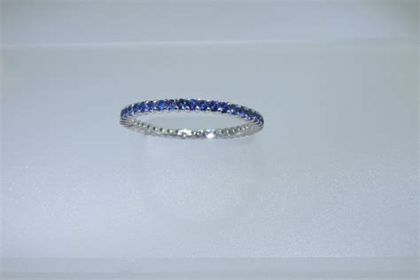 Blue Sapphire Eternity Band