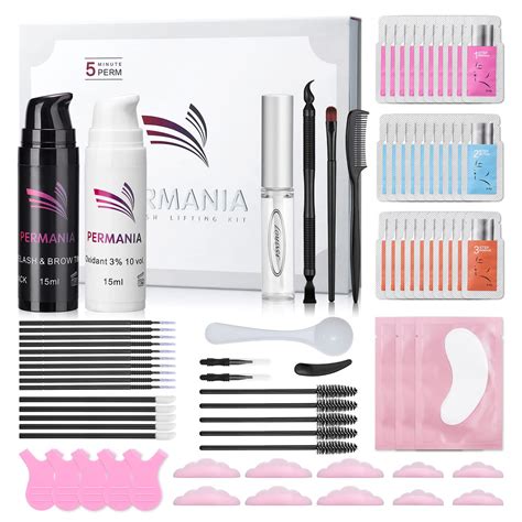 Permania 4 In 1 Lash Lift And Black Color Kit Voluminous Eyelash And Brow