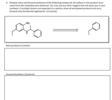 Solved Propose Retro And Forward Syntheses Of The Chegg