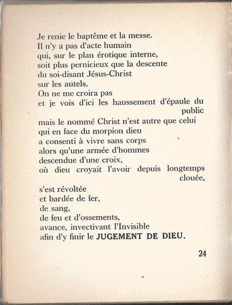 Pour En Finir Avec Le Jugement De Dieu Par Antonin Artaud Couverture