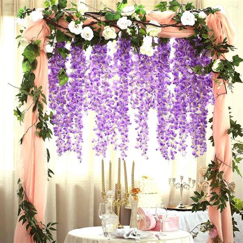 Efavormart 4 Ft Artificial Wisteria Vine Hanging Garland For Diy