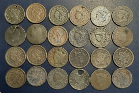 Lot Of 24 Circulated Cull Large Cents Free Us Shipping Zc Ebay