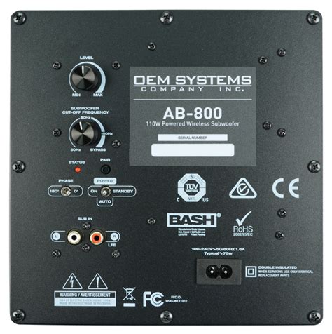 Wireless 110w 8 Inch Down Firing Subwoofer Ab 800 Oem