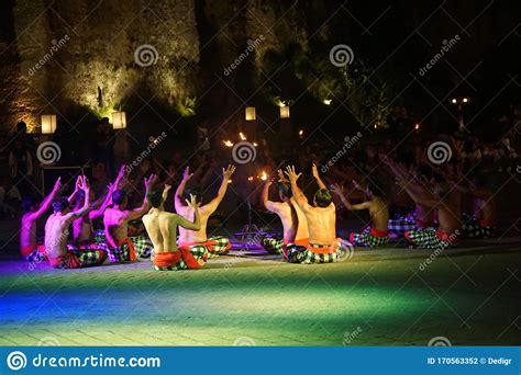 Bali Indonesia November 5th 2019 Traditional Balinese Kecak Dance