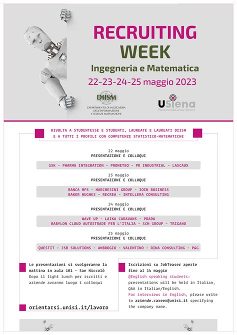 Recruiting Week Studenti E Laureati Dell Universit Di Siena