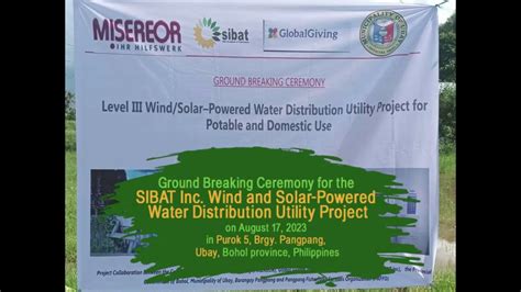 SIBAT Inc Wind And Solar Powered Water Distribution Utility Project