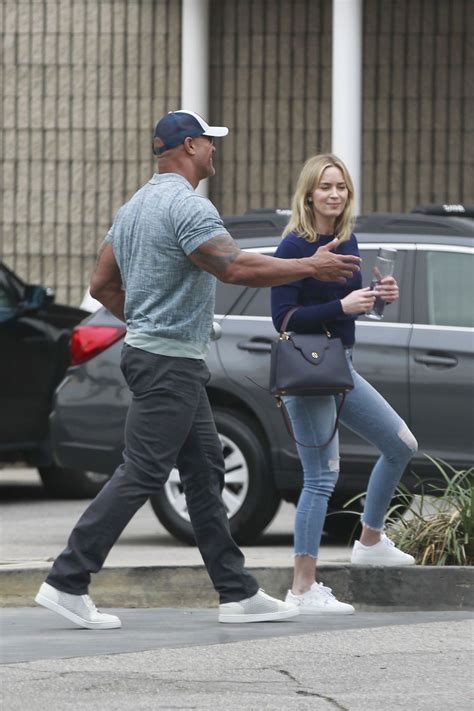 Emily Blunt and Dwayne Johnson - Business Meeting in Burbank 01/29/2019