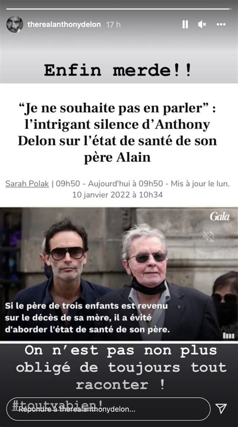 Anthony Delon Rassure Finalement Sur L Tat De Sant De Son P Re Alain