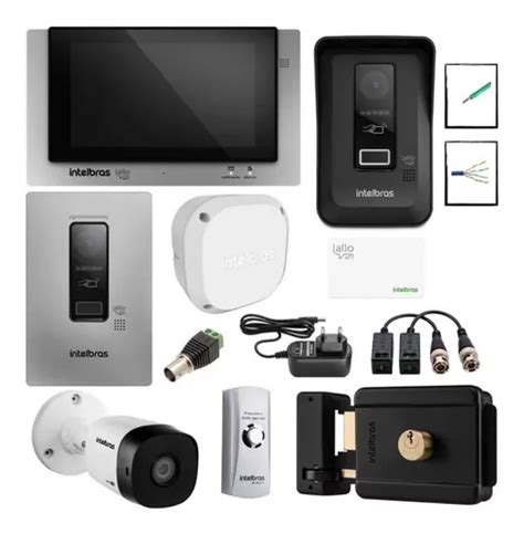 Kit Completo Video Porteiro Wi Fi Allo Wt7 Intelbras Touch