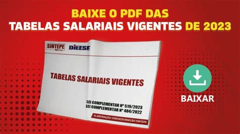 Confira As Tabelas Salariais Vigentes Sintepe Digital