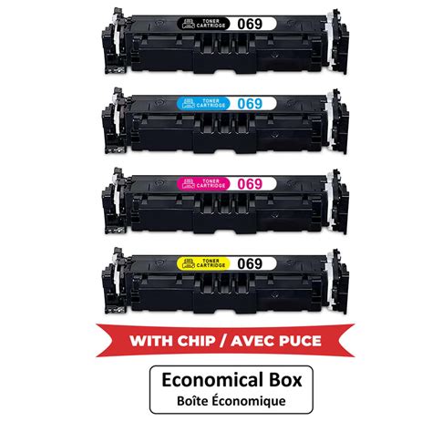 Canon 069 Compatible Toner Cartridge Combo Bkcmy With Chip