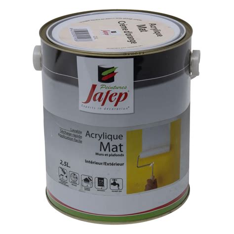 Peinture Acrylique Mat Cr Me D Orange Jafep L Leroy Merlin