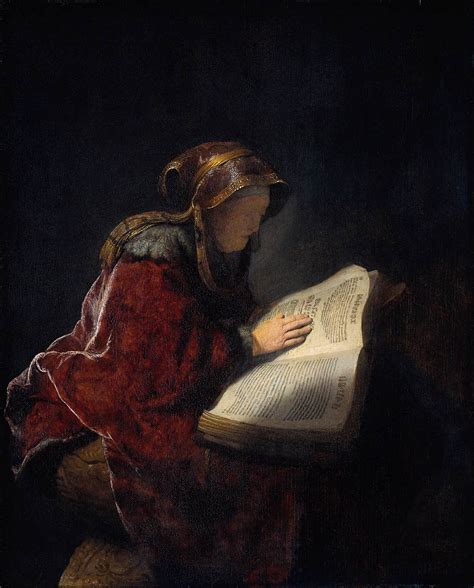 The Prophetess Anna Known As Rembrandts Mother By Rembrandt