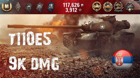 World Of Tanks SRB T110E5 Ace Tanker 9k Dmg Steel Wall High Caliber