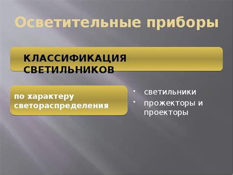 Осветительные приборы