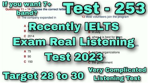 Very Hard Listening Test 2023 Bc And Idp Real Ielts Listening Test