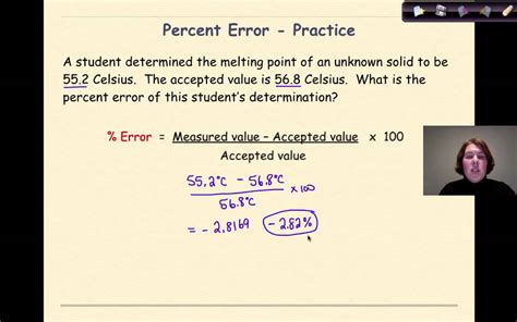 How To Solve For The Percentage Error