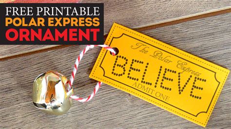 Easy DIY Polar Express "Believe" Jingle Bell Ornament - Bite Sized Biggie