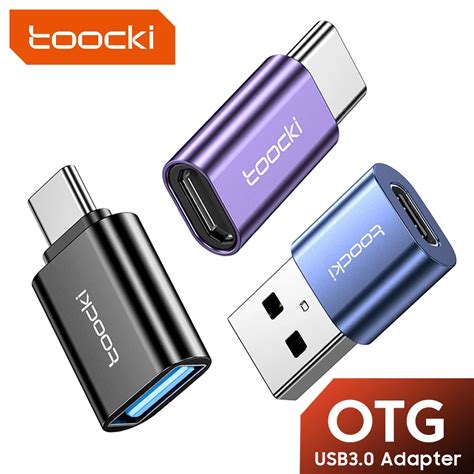 Toocki Otg Usb 30 To Type C Adapter Micro To Type C Male To Usb 20