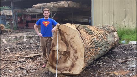 Sawing The Biggest Log I Can What Can The Mill Handle Part Youtube