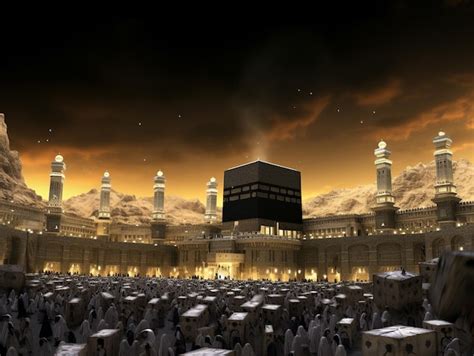 Premium Photo Illustration Of Kaaba Mecca Generative Ai