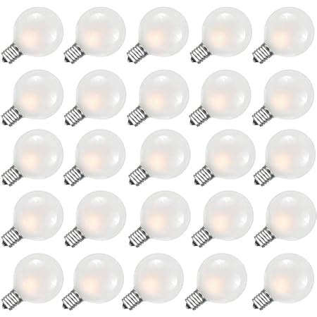 G40 Globe Replacement Bulbs With Frosted White 1 5 Inch 5 Watt Screw