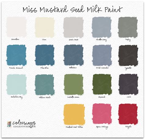 Colorways Miss Mustard Seed Milk Paint Colors