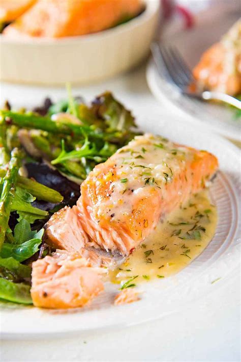 Slow Roasted Salmon with Lemon Butter Sauce - The Flavor Bender