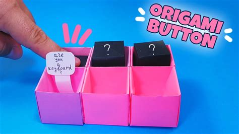 Origami Button Pop It Fidget Toy No Glue Origami Paper Craft Push