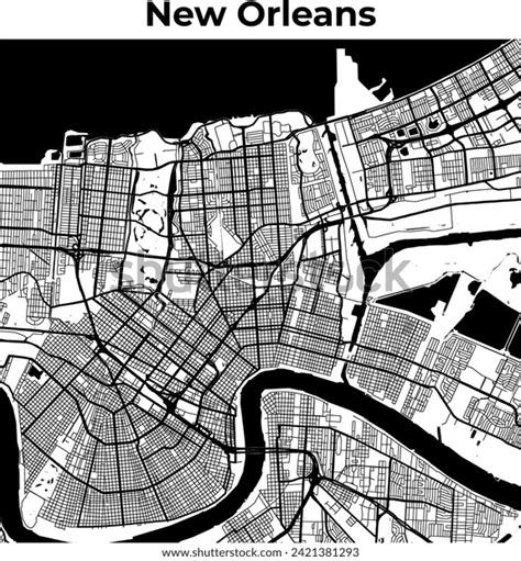 City Map New Orleans Cartography Map Stock Vector Royalty Free