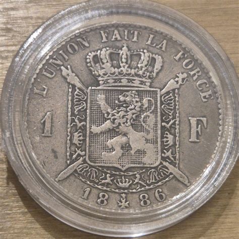 Belgium King Leopold Ii Franc Silver Coin Hobbies Toys