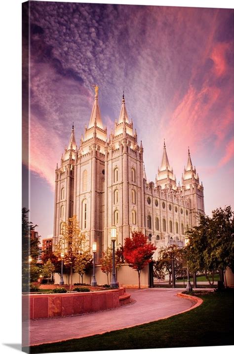 Salt Lake Temple Pink Sunrise Salt Lake City Utah Salt Lake Temple