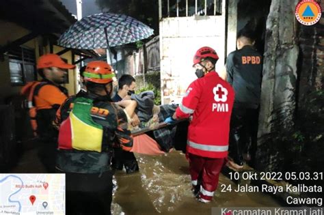 Kali Ciliwung Meluap BPBD Sedot Genangan Di 53 RT Jakarta Selatan Dan