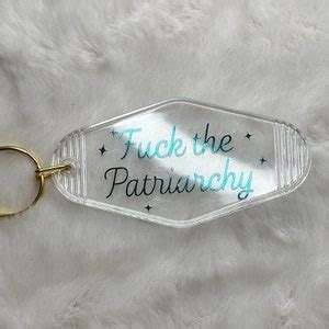 Fuck The Patriarchy Motel Keychain Etsy