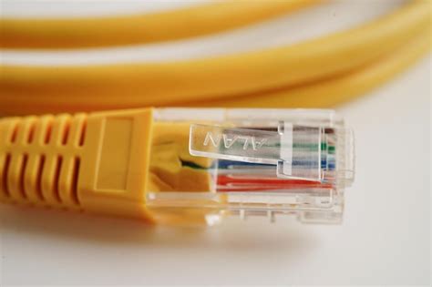 Premium Photo Ethernet Cable For Connect To Wireless Router Link To