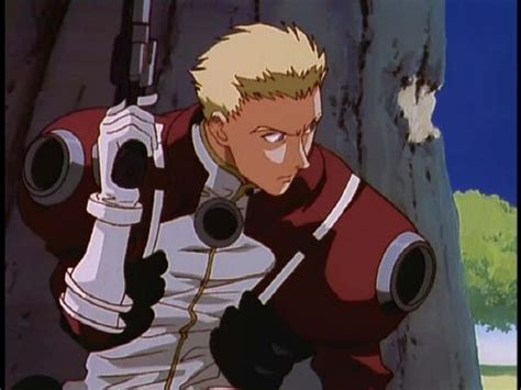 Download Intense Stare Of Millions Knives From Trigun Anime Series