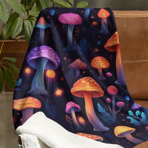 Mushroom Blanket Cottagecore Mushroom Blanket Mushroom Gift