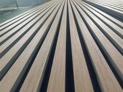 Custom Eco Friendly Slat Wall Acoustic Natural Oak Surface Wooden Slat