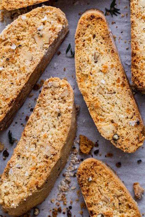 Savoury Parmesan And Herb Walnut Biscotti Paximadia Olive Mango