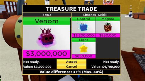 What People Trade For Venom Fruit Trading Venom In Blox Fruits Youtube